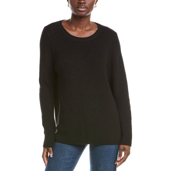 Eileen Fisher WomensWool Pullover Black